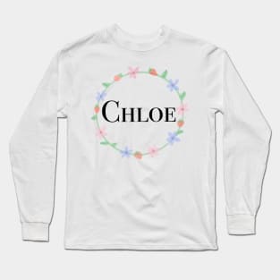 Chloe name design Long Sleeve T-Shirt